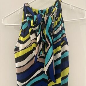 Trina Turk Dress in Navy, Teal & Lime